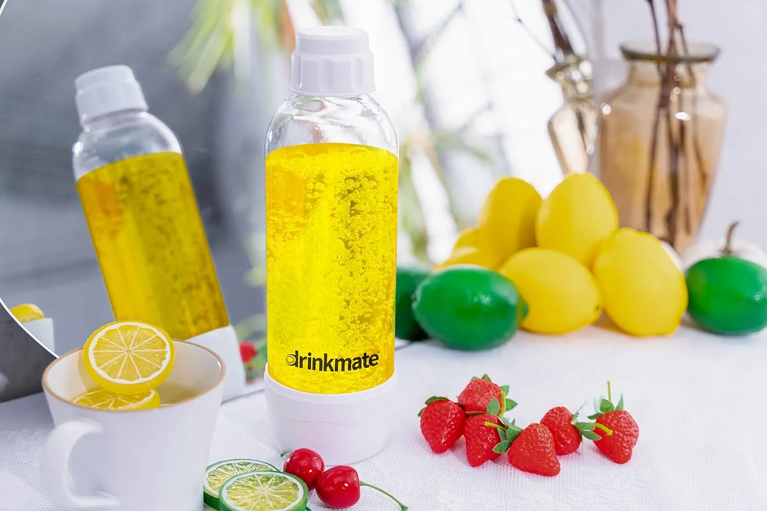 DrinkMate Carbonation Bottles (Twin Pack) (0.5L, White)