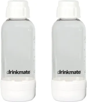 DrinkMate Carbonation Bottles (Twin Pack) (0.5L, White)