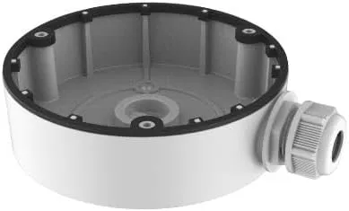 DS-1280ZJ-DM8 Aluminum Alloy Junction Box for Hikvision Dome Cameras - Waterproof with Dual Inlet Design, White