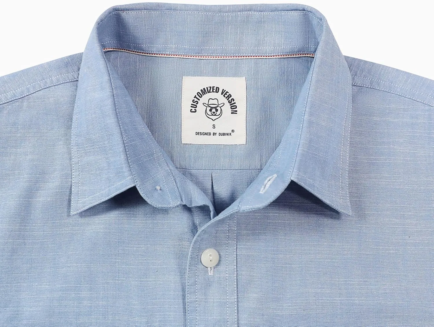 Dubinik® Mens Short Sleeve Button Down Casual Cotton Regular Fit Lightweight Pocket Chambray Mens Button Down Short Sleeve