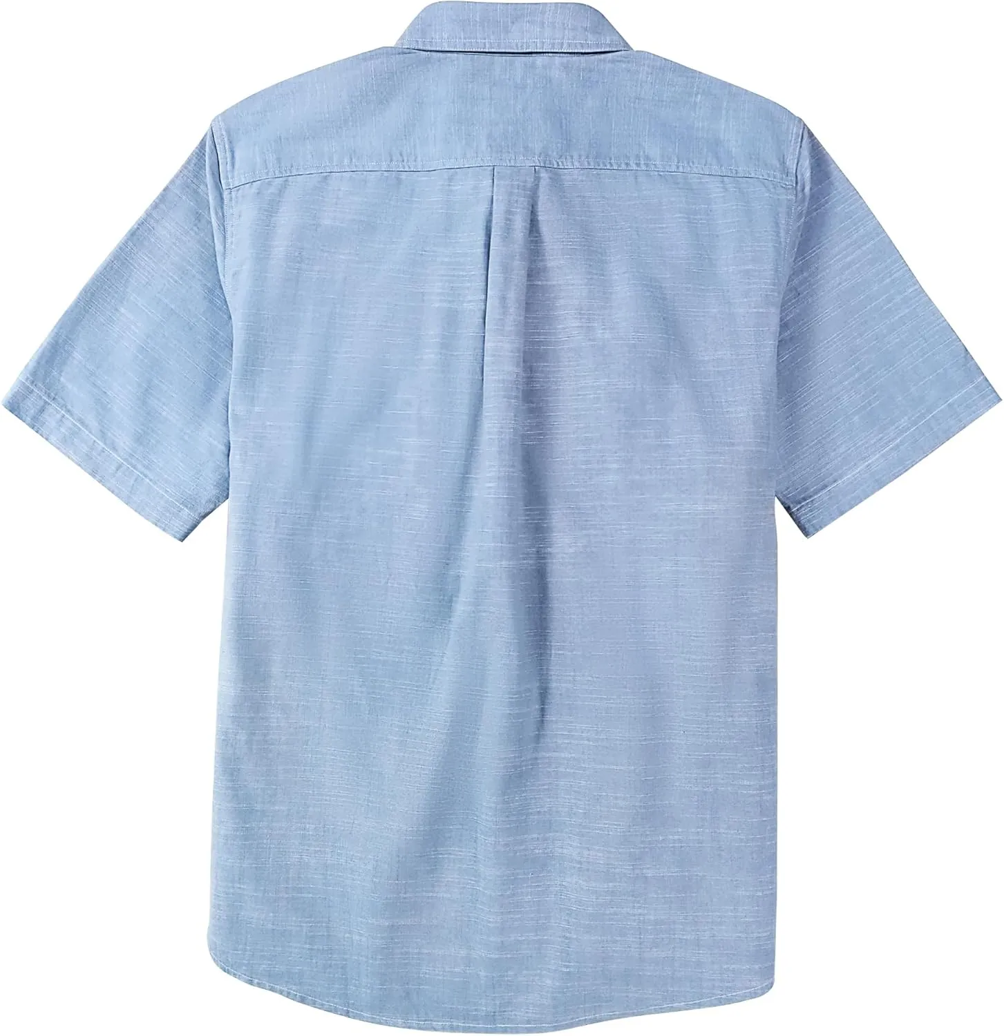 Dubinik® Mens Short Sleeve Button Down Casual Cotton Regular Fit Lightweight Pocket Chambray Mens Button Down Short Sleeve
