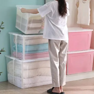 Durable Clear Foldable Storage Box - 57L