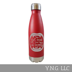 Eat Drink And Be Spooky Halloween Red 17oz Water Bottle LA5141