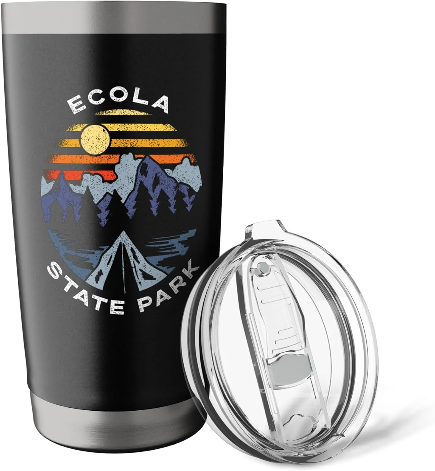 Ecola State Park Oregon Mountains OR Camping Sunset Vacation Stainless Steel Insulated Tumbler