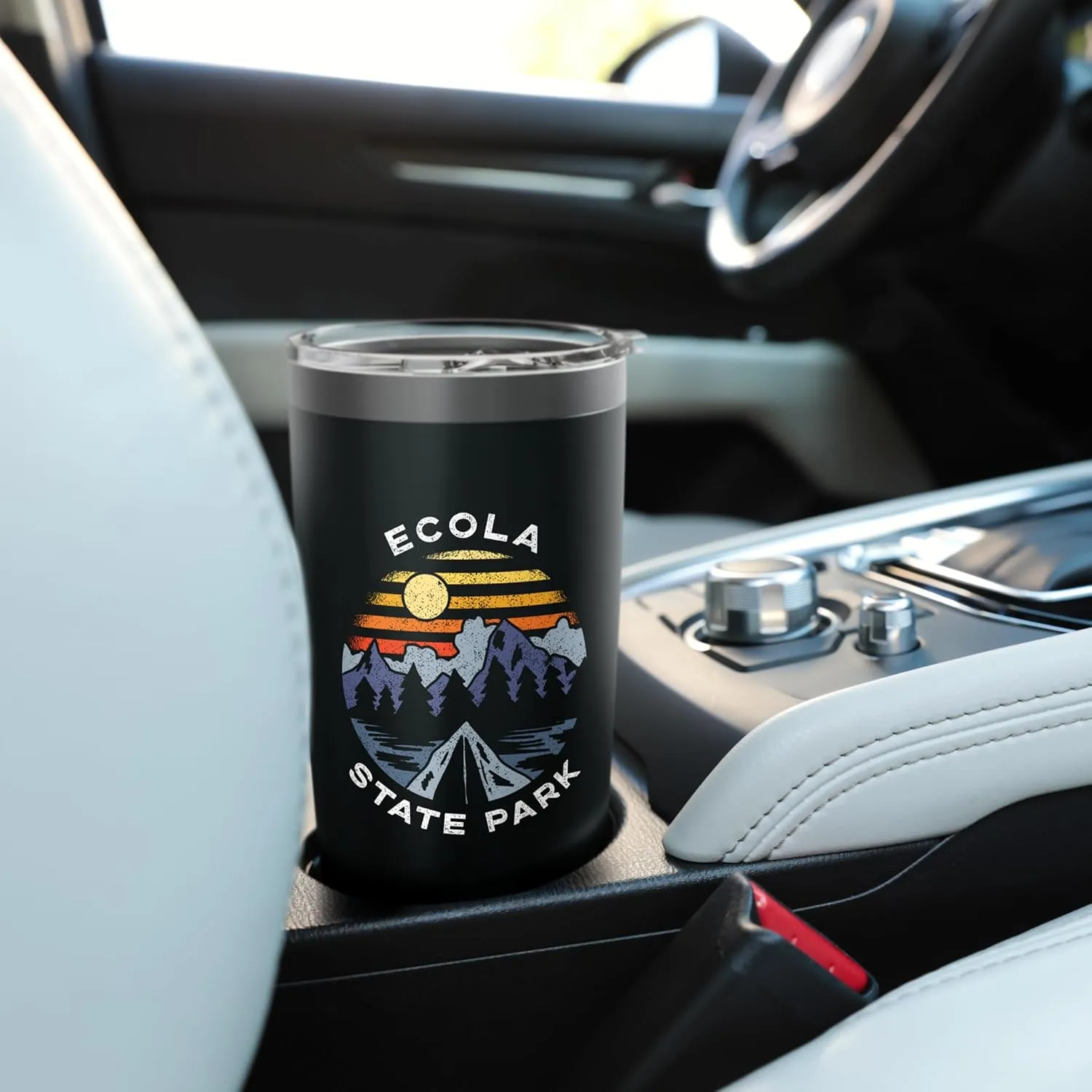 Ecola State Park Oregon Mountains OR Camping Sunset Vacation Stainless Steel Insulated Tumbler