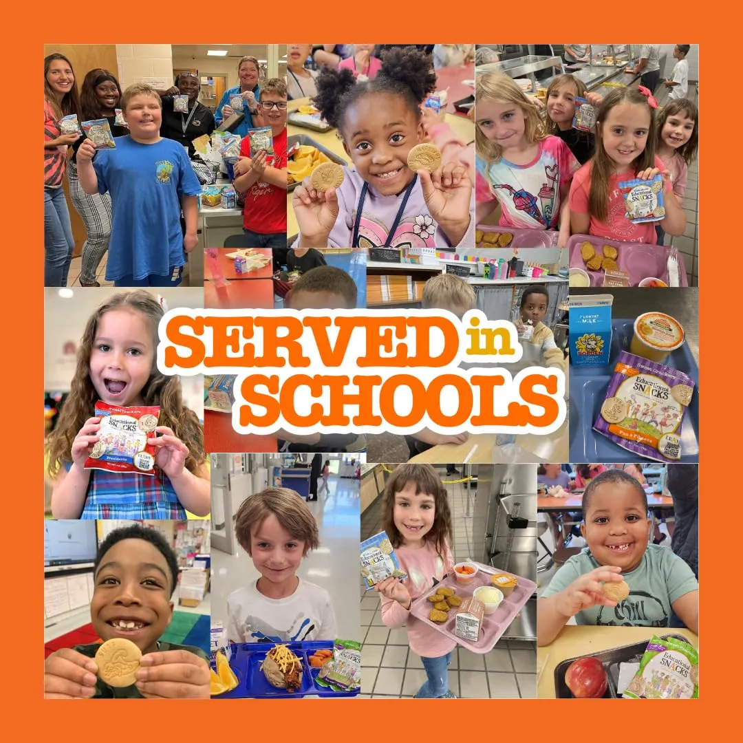 EDUCATIONAL SNACKS – Food & Nutrition Edition | Nut-Free, All-Natural Kids Snacks | Learn Healthy Foods & Nutrition Facts – Different Mix in Every Bag | 120-Pack for Health Education Programs & Large Events