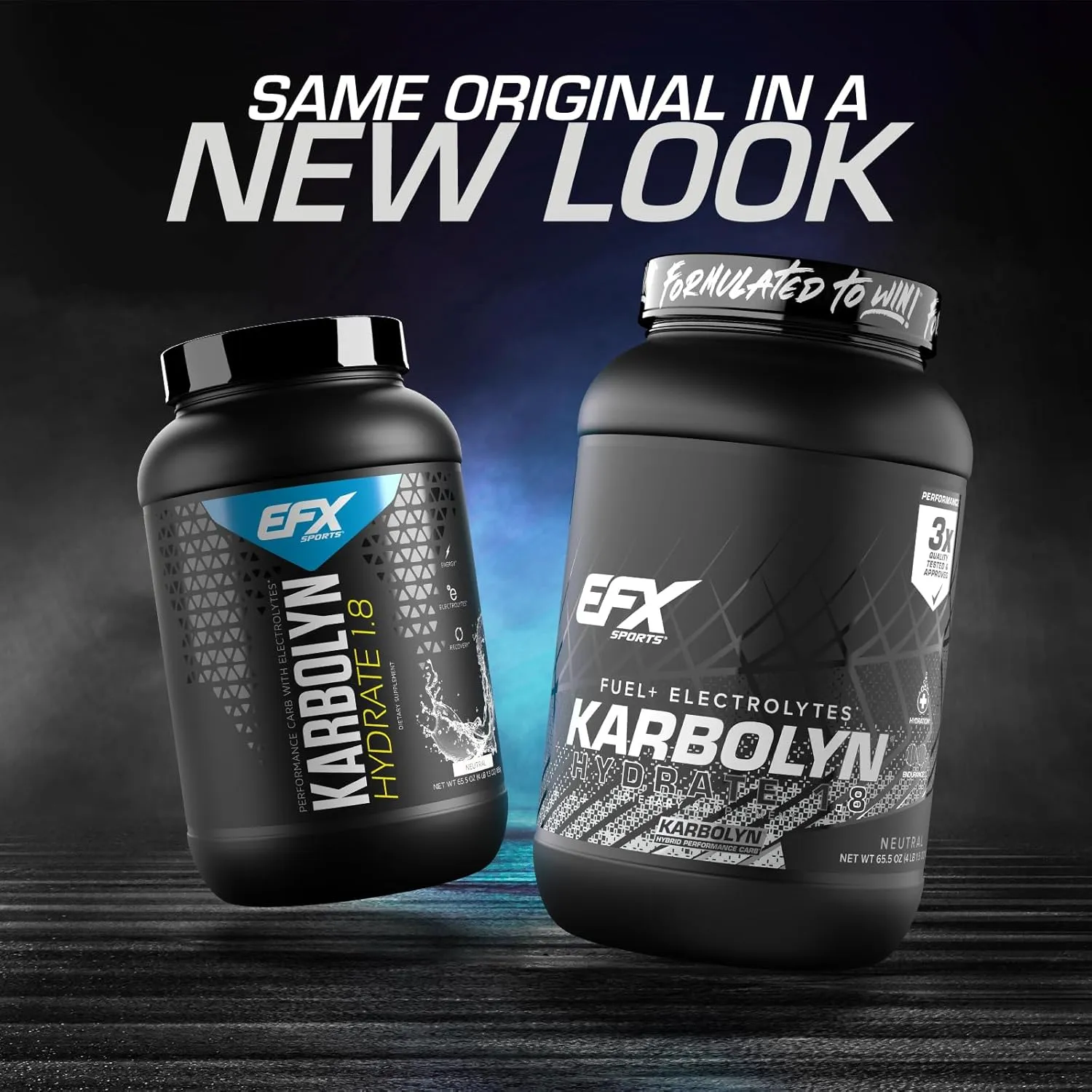 EFX Sports Karbolyn Hydrate | Carbohydrate Powder   Electrolytes | Sugar Free Sports Drink Mix | Fuel & Hydration | Stimulant Free | 66 Servings (Neutral)