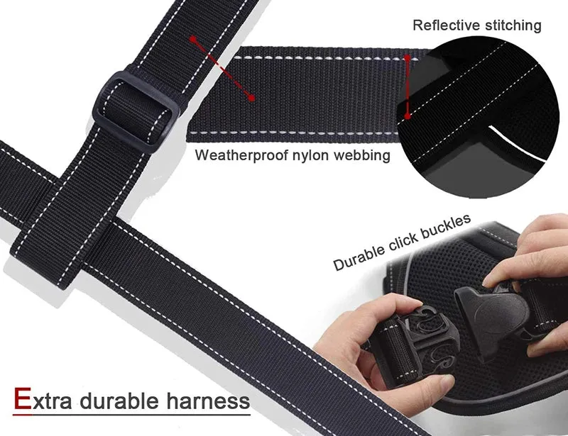 Elastic Quick Control Handle Dog Harness