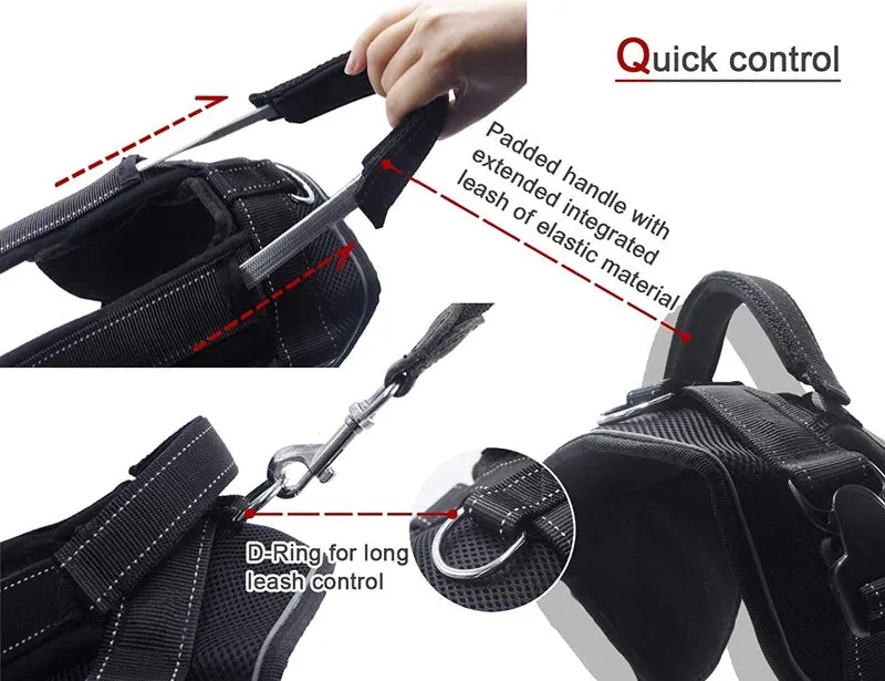 Elastic Quick Control Handle Dog Harness