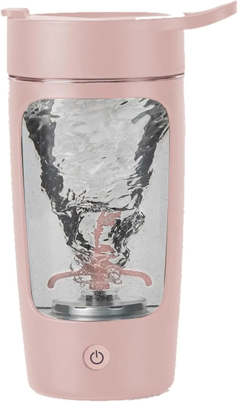 Electric Shaker Bottle, Blender Bottles For Protein Mixes, | Tritan | BPA Free| Portable Mixer Cup, Rechargeable Shake Cups And Meal Replacement Shakes, 22 oz(Pink)