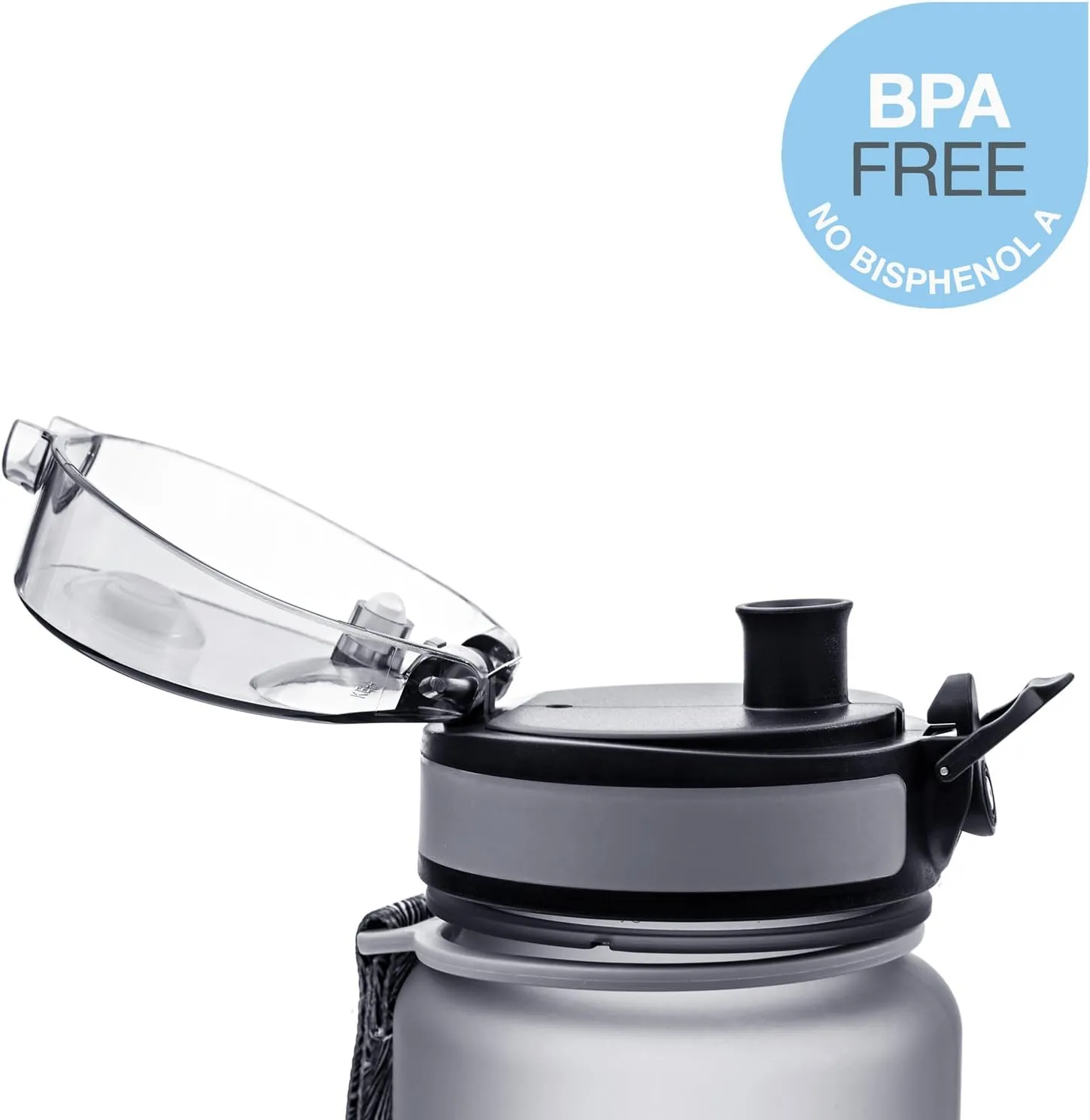 Embrava Best Sports Water Bottle - 17oz Small - Eco Friendly & BPA-Free Plastic - For Running, Gym, Yoga, Outdoors and Hiking - Fast Water Flow, Flip Top, Opens With 1-Click - Leak-proof Lid