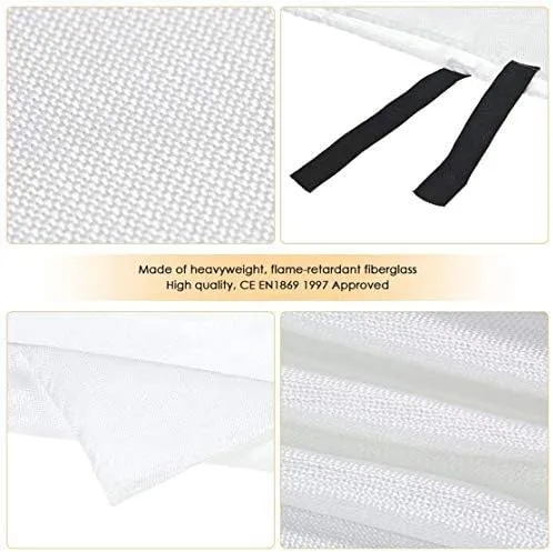 Emergency Survival Fiberglass Fire Blanket Shelter Safety Cover Ideal for The Kitchen, Fireplace, Grill, car, Camping (39x39 in)
