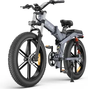 ENGWE X26 Fat Tire Electric Bike, 1200W(Peak) Motor Ebike for Adults,95 Miles 31MPH 26'' Mountain Ebike，48V19.2A(29.2Ah-Dual Battery Option),All Terrain
