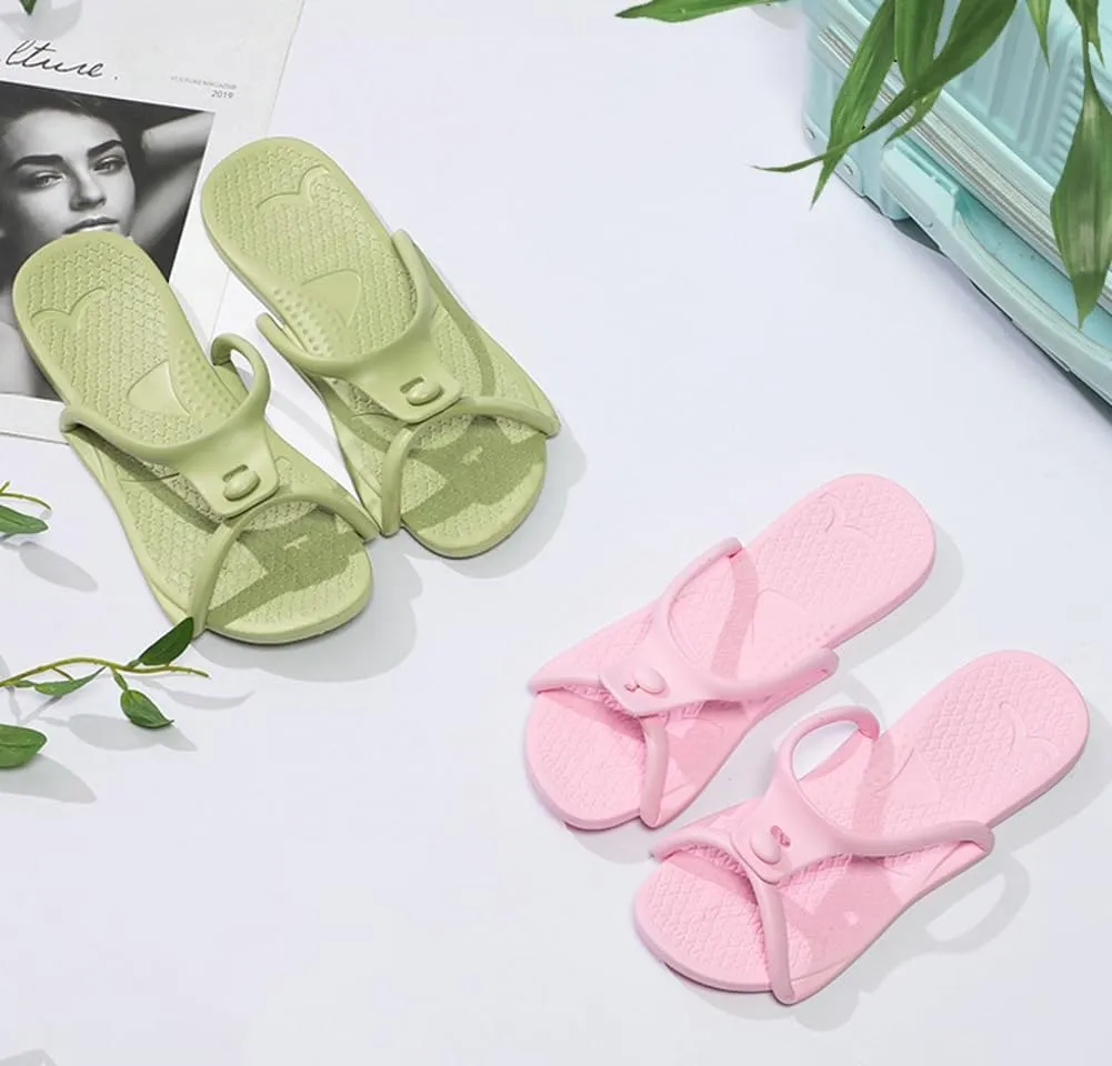 Epsion Shower Shoes Quick Dry Non-Slip Bathroom Slippers for Men Women Dorm Home Slides Travel Portable Folding Slippers