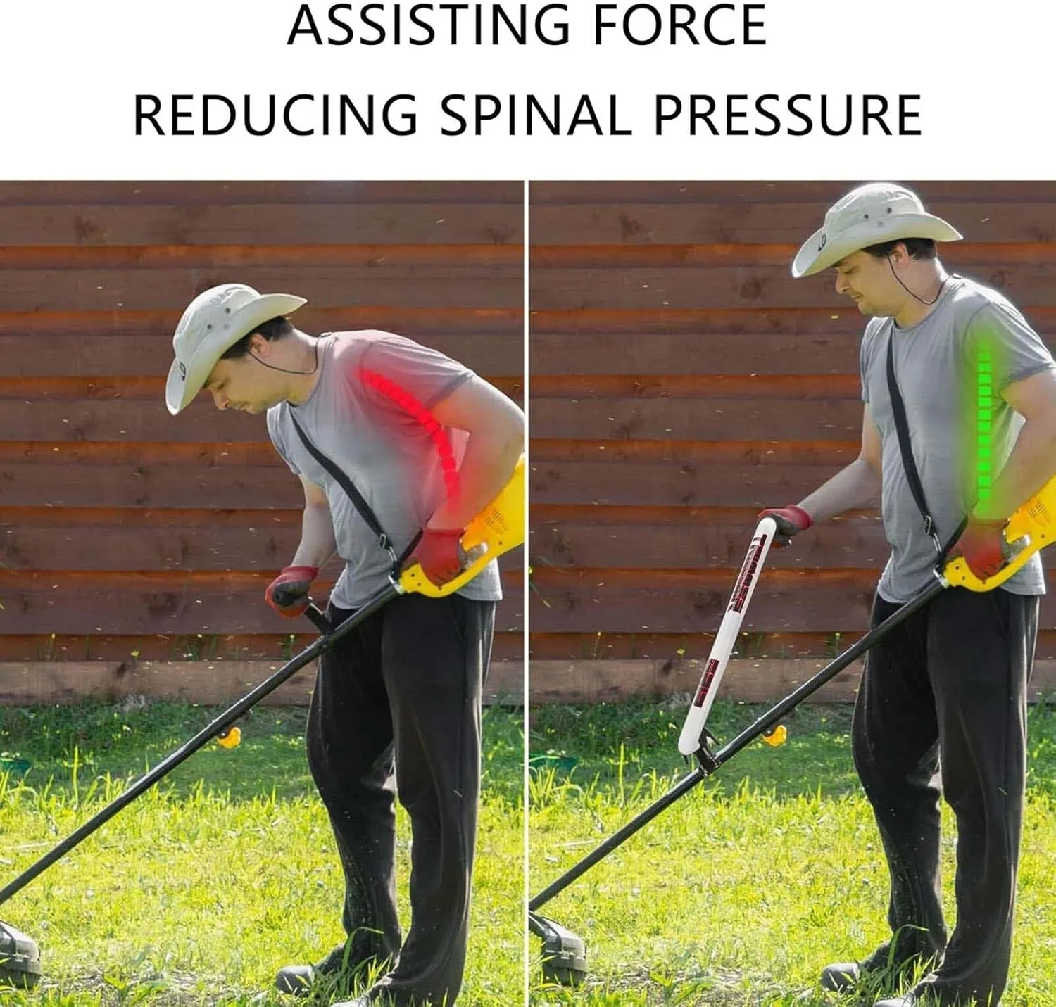Ergonomic Trimmer Grip String Trimmer Handle With Trimmer Shoulder Harness Eater Handle Extension For Trimming Weedeater Handle Grip For String Trimmer Sod And Landscaping (White, One Size)