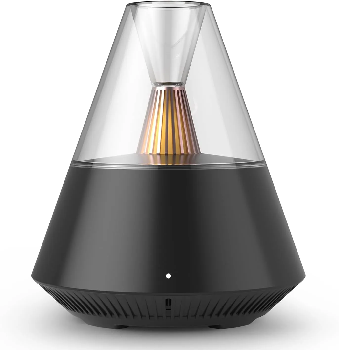 Essential Oil Diffuser, Modern Style Aroma Diffusers with Candle Light Remote Control, USB Powered 150ml Ultrasonic Cool Mist Aromatherapy for Home Room Office Bedroom, Automatic Off, Black