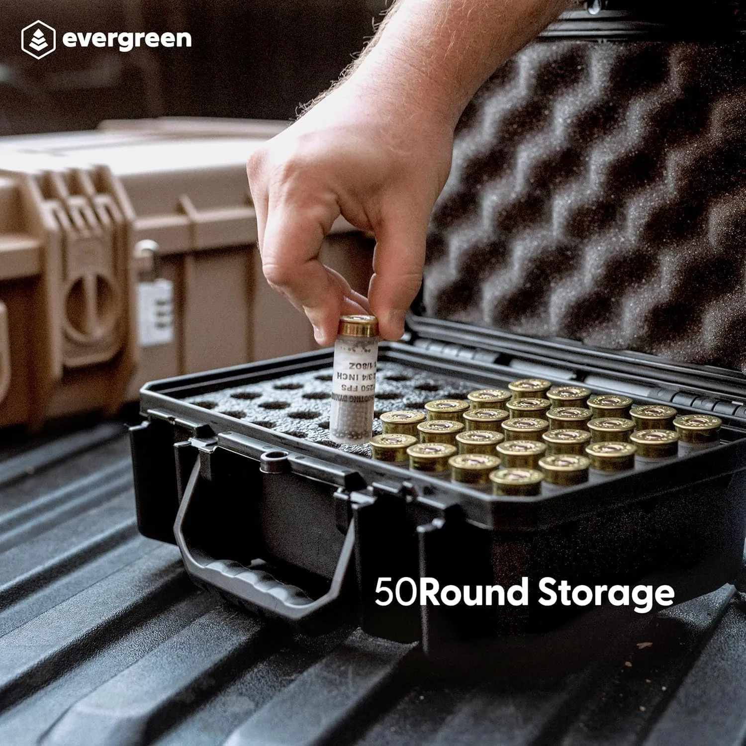 Evergreen Rifle Ammo Cases - Multiple Options - Compatible with 223, 5.56, 300 BLK, 7.62/43 Win, 6.5 Creedmoor, 30-06 / 12GA, 16GA, 20GA / 7.62, 30-06, 308 Win / 338 Lapua