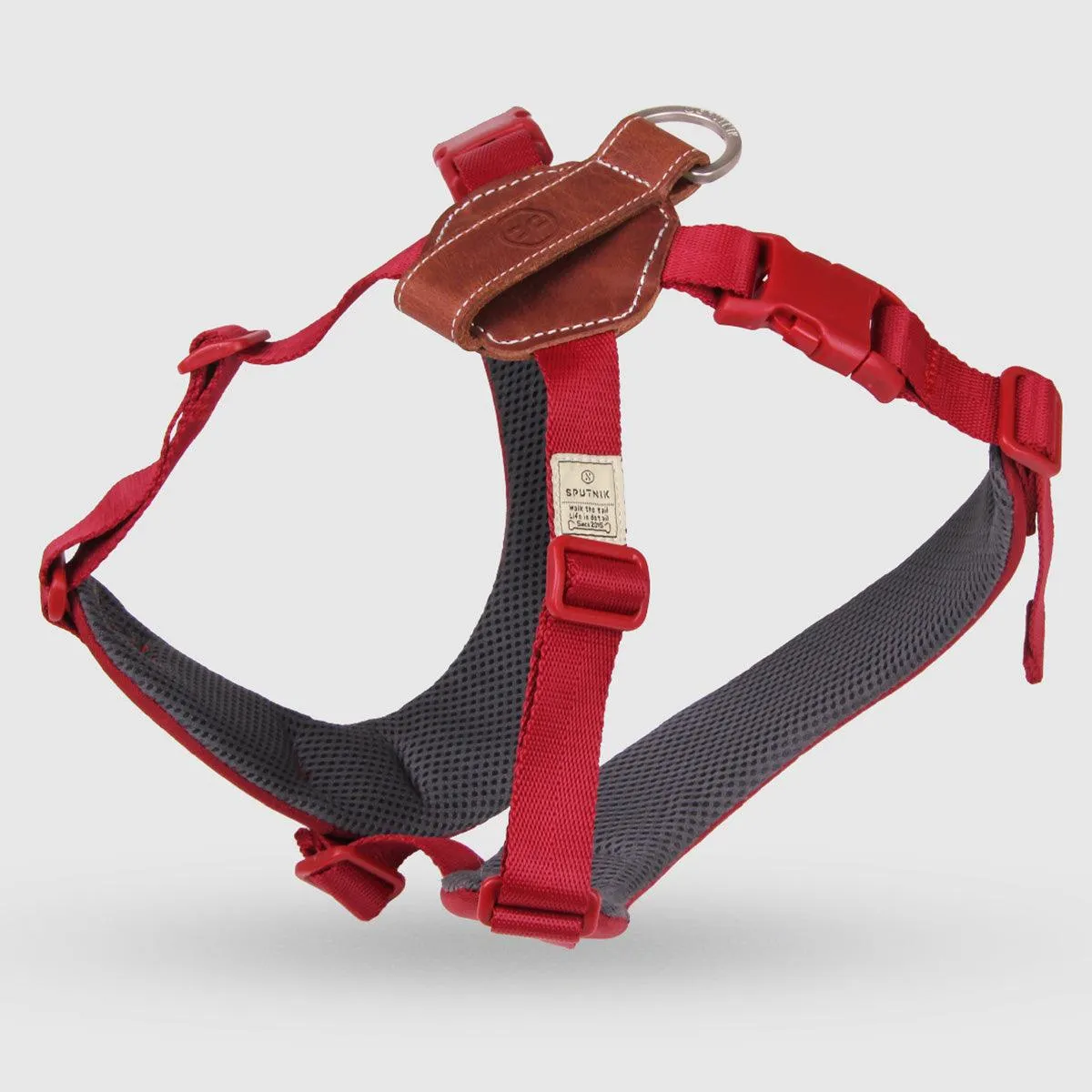 Explore| Adjustable Harness with Leather Red