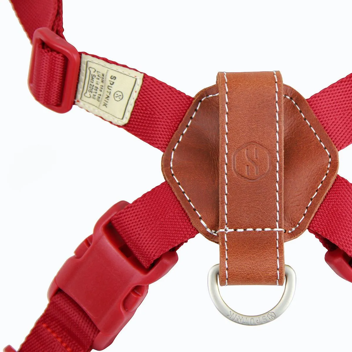 Explore| Adjustable Harness with Leather Red