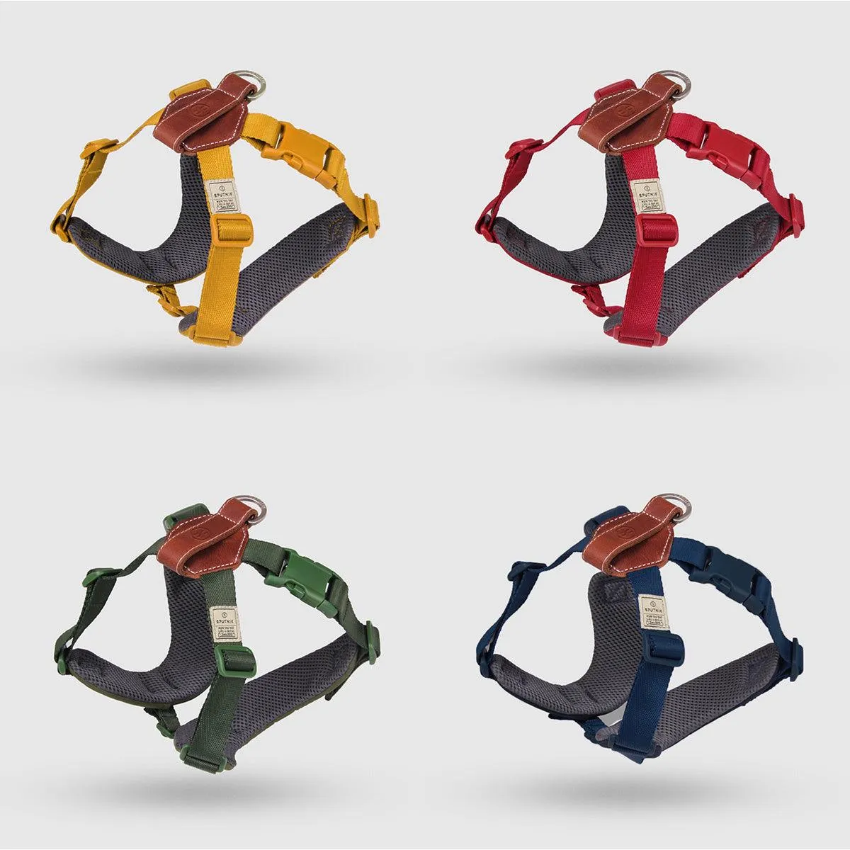Explore| Adjustable Harness with Leather Red