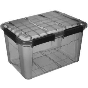 Ezy Storage Waterproof IP67 Storage Box 50L Tub Stackable Home Organiser - Grey