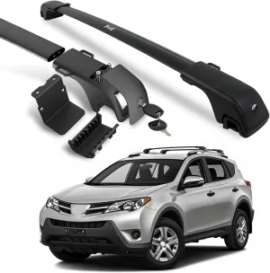 Fits 2013-2018 Toyota RAV4, Upgrade 260 LBS Lockable Roof Racks Cross Bars, Heavy Duty All Aluminum Rooftop Accessories
