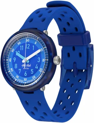 Flik Flak Unisex Watch Casual Blue Bio-sourced Quartz Fizz in Blue