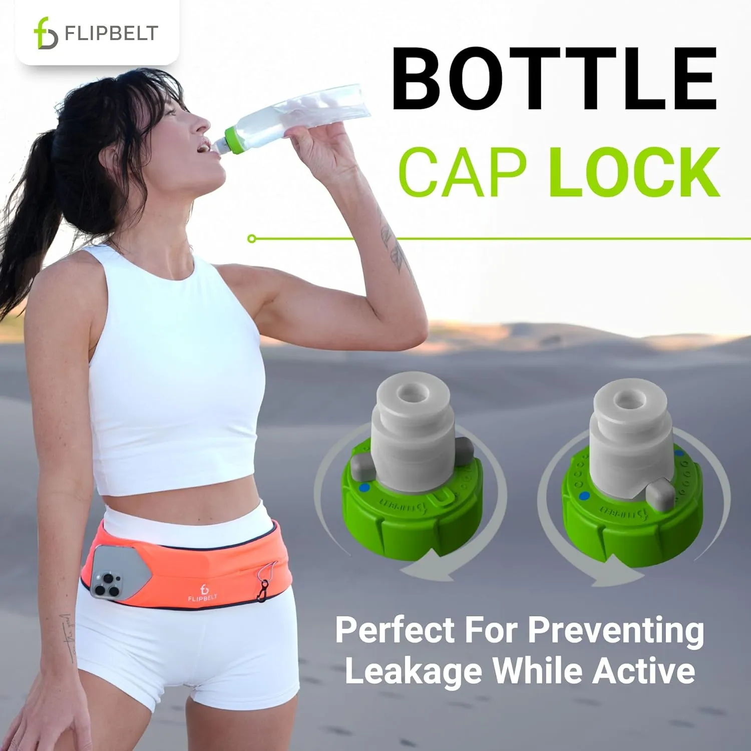 FlipBelt Portable Lightweight Running Water Bottle