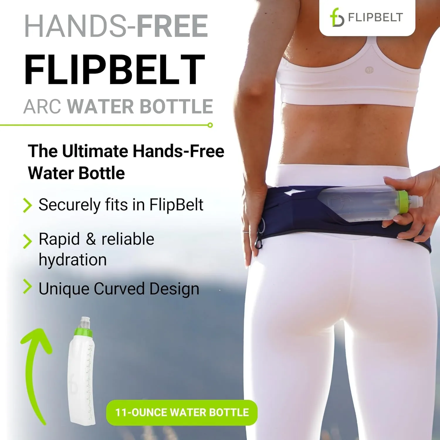 FlipBelt Portable Lightweight Running Water Bottle