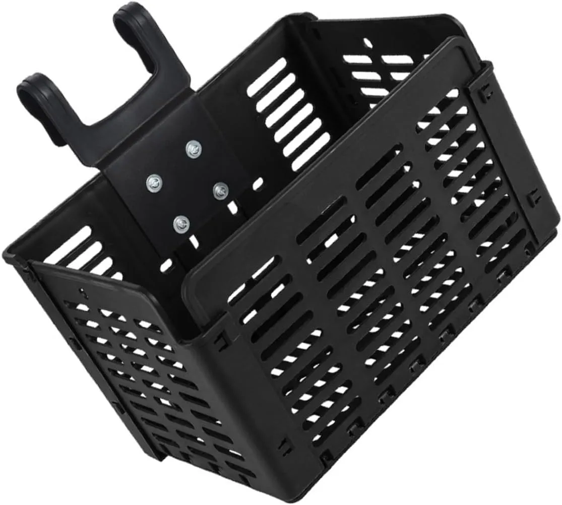 Foldable Bike Basket Durable Plastic Front Basket for Bicycles Easy Installation for Carrying Food Books and Shopping Goods Bike Accessory for Everyday Use