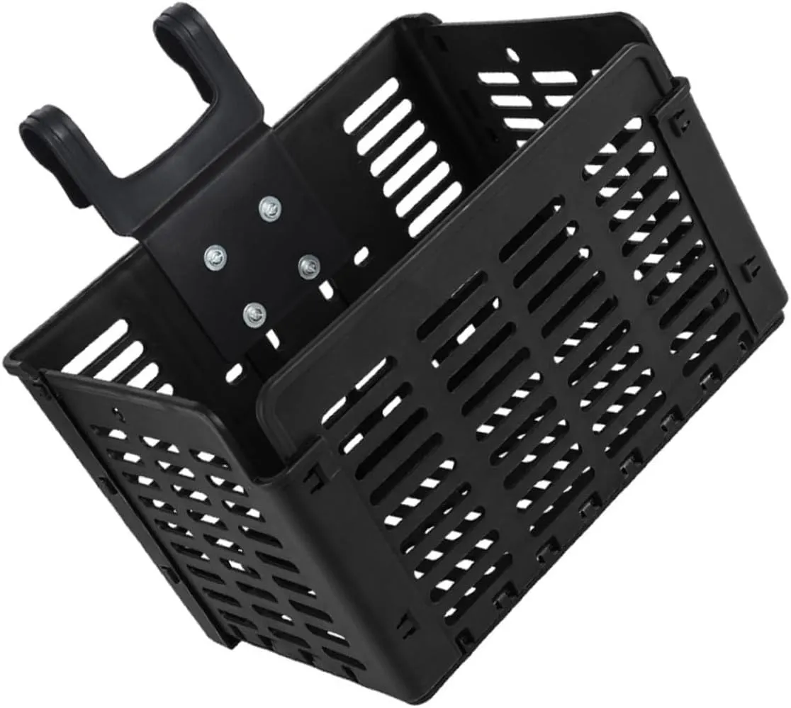 Foldable Bike Basket Versatile Outdoor Storage Holder Easy to Install Smooth Edges for Carrying Food Books and Shopping Goods Compatible with Bikes