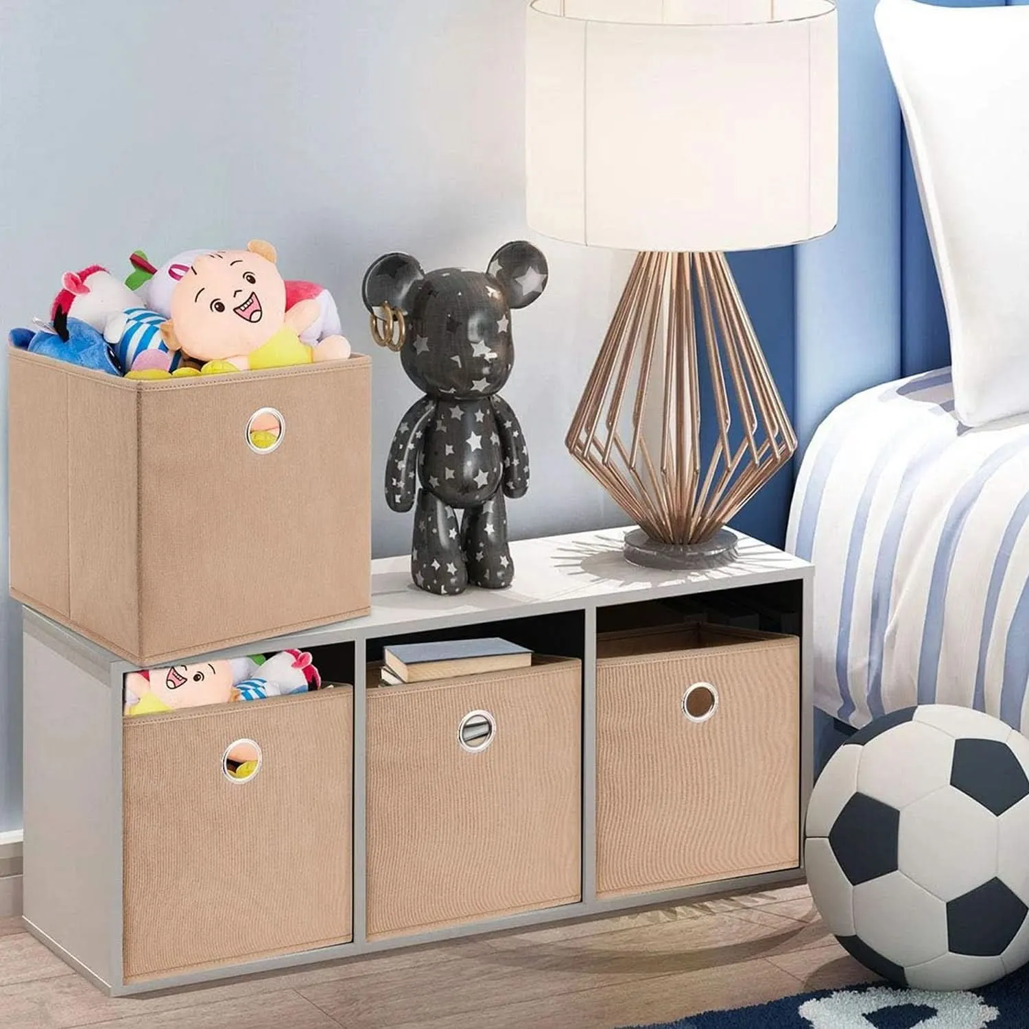 Foldable Jute Storage Box (20x20 Cm  1 Pc)