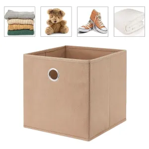 Foldable Jute Storage Box (20x20 Cm  1 Pc)