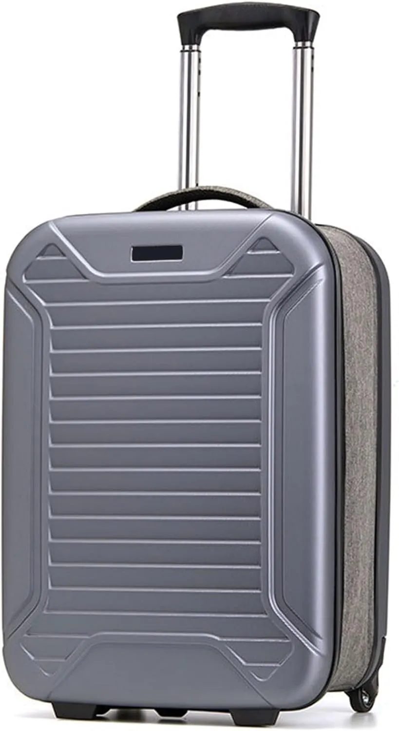 Foldable Luggage, Space Separation Design, Large Capacity Hand Suitcase,Resistant To Drop And Pressure, Hard Shell Storage Box (Color : Black, Size : 24inch)