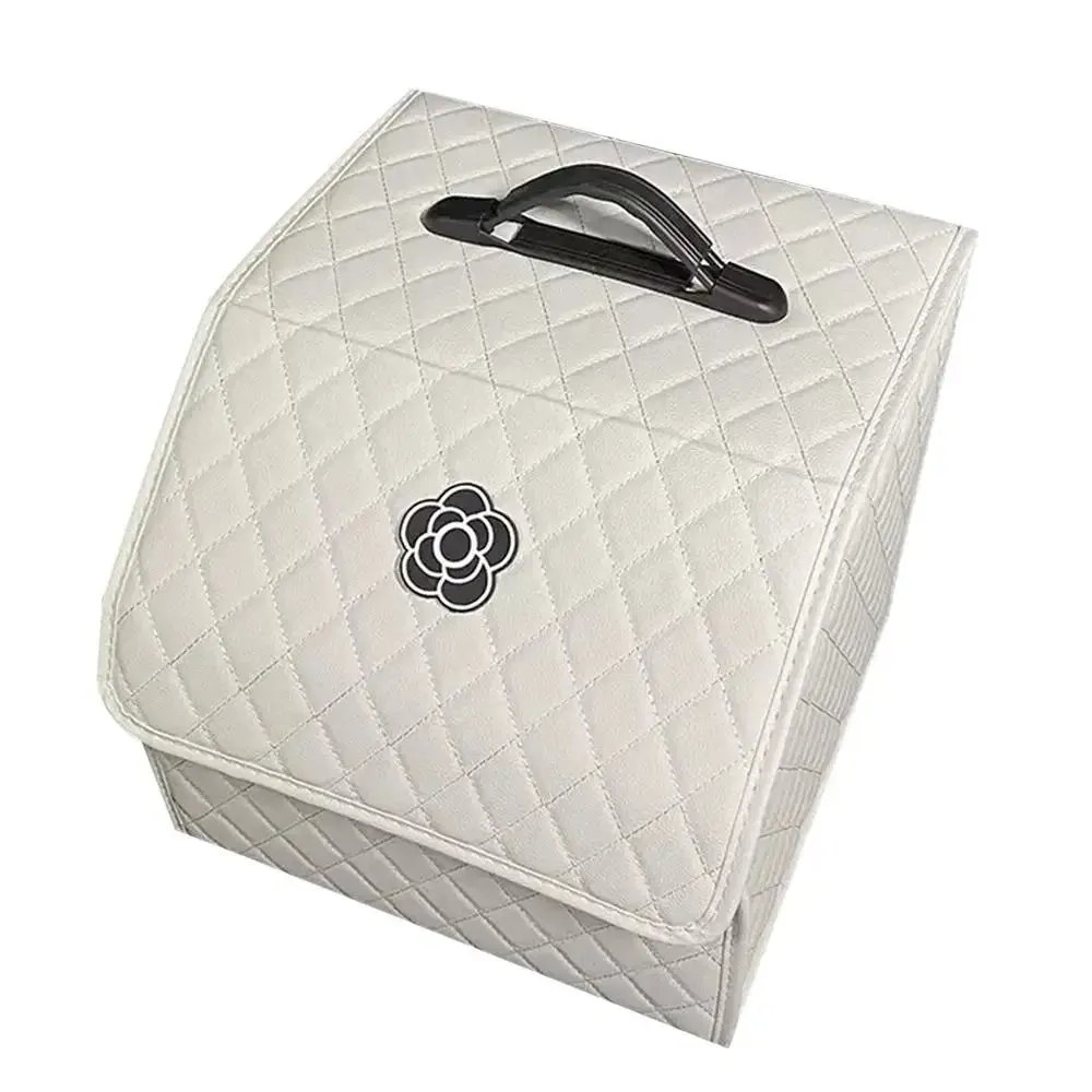 Foldable PU Leather Car Trunk Organizer – Foldable, Large-Capacity Storage Box for a Tidy & Clutter-Free Ride