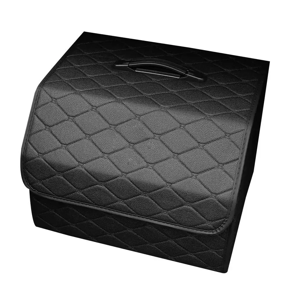 Foldable PU Leather Car Trunk Organizer – Foldable, Large-Capacity Storage Box for a Tidy & Clutter-Free Ride