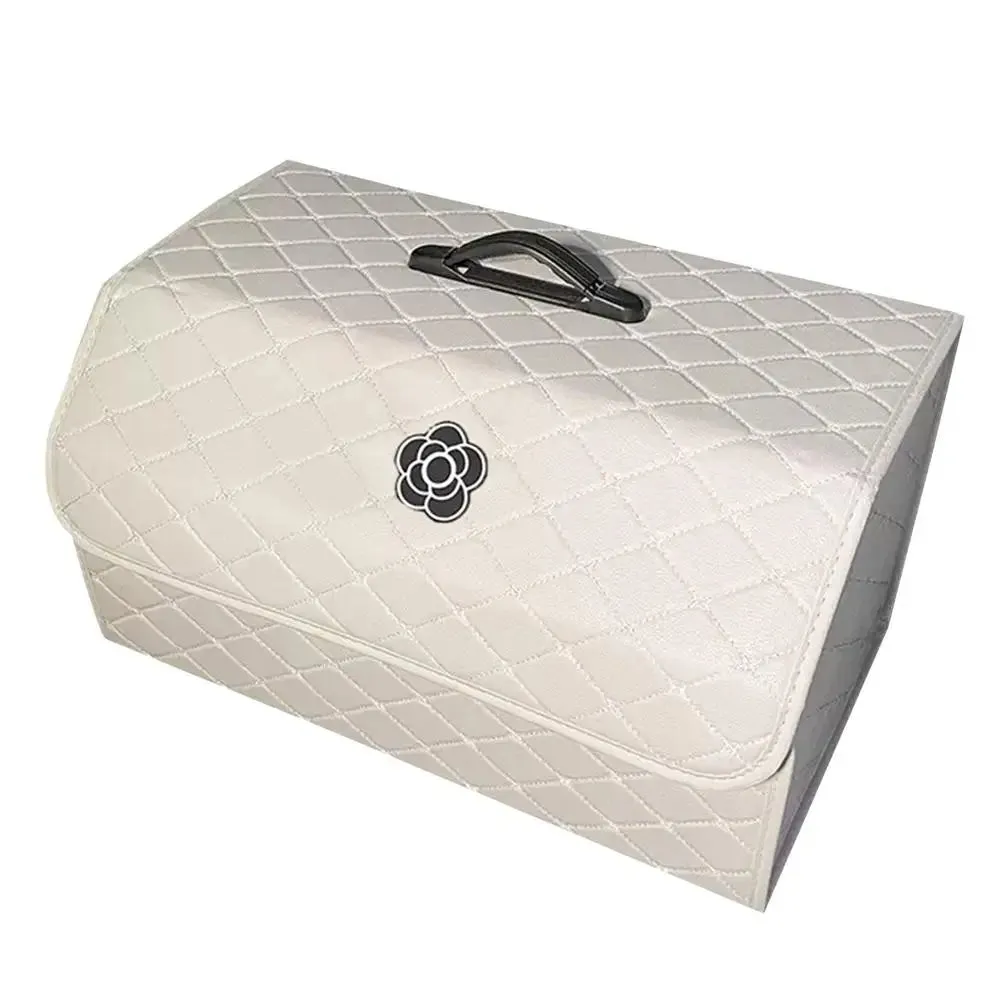 Foldable PU Leather Car Trunk Organizer – Foldable, Large-Capacity Storage Box for a Tidy & Clutter-Free Ride