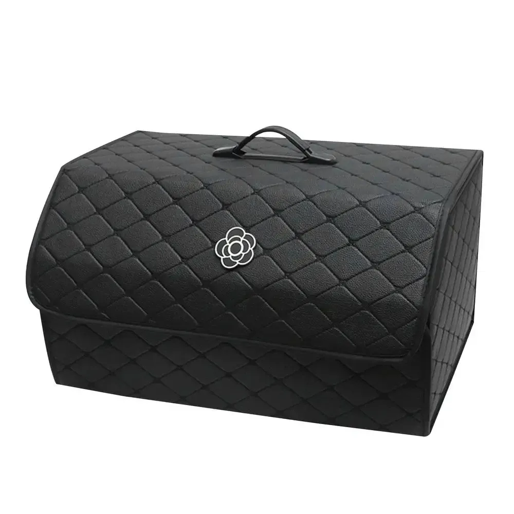 Foldable PU Leather Car Trunk Organizer – Foldable, Large-Capacity Storage Box for a Tidy & Clutter-Free Ride