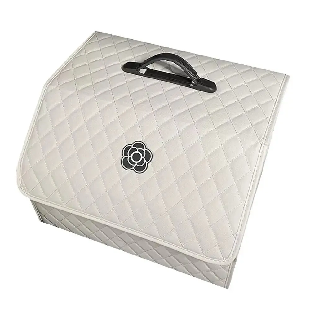 Foldable PU Leather Car Trunk Organizer – Foldable, Large-Capacity Storage Box for a Tidy & Clutter-Free Ride