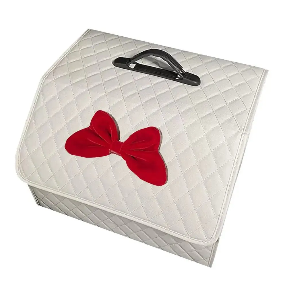 Foldable PU Leather Car Trunk Organizer – Foldable, Large-Capacity Storage Box for a Tidy & Clutter-Free Ride