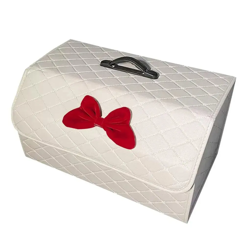 Foldable PU Leather Car Trunk Organizer – Foldable, Large-Capacity Storage Box for a Tidy & Clutter-Free Ride