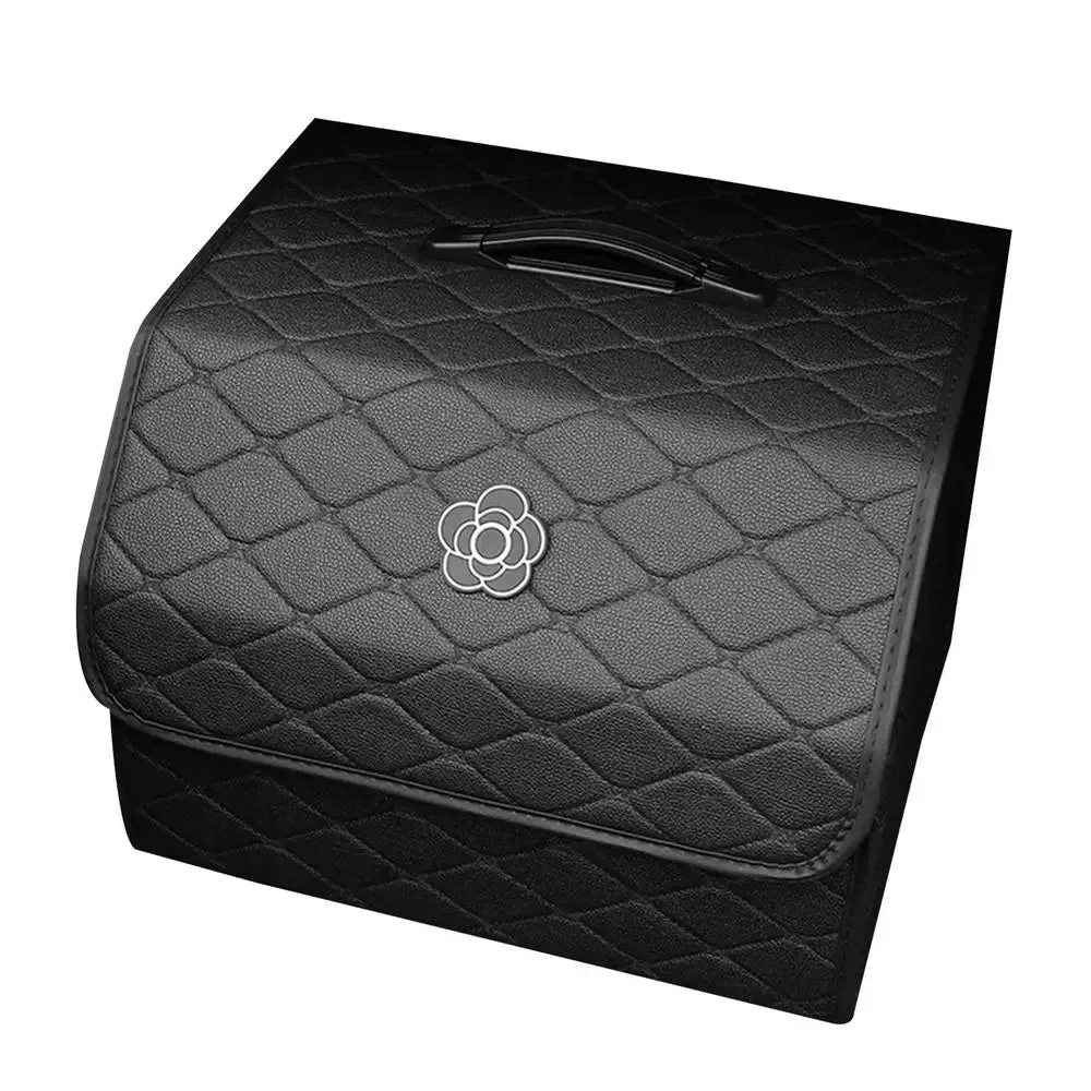 Foldable PU Leather Car Trunk Organizer – Foldable, Large-Capacity Storage Box for a Tidy & Clutter-Free Ride