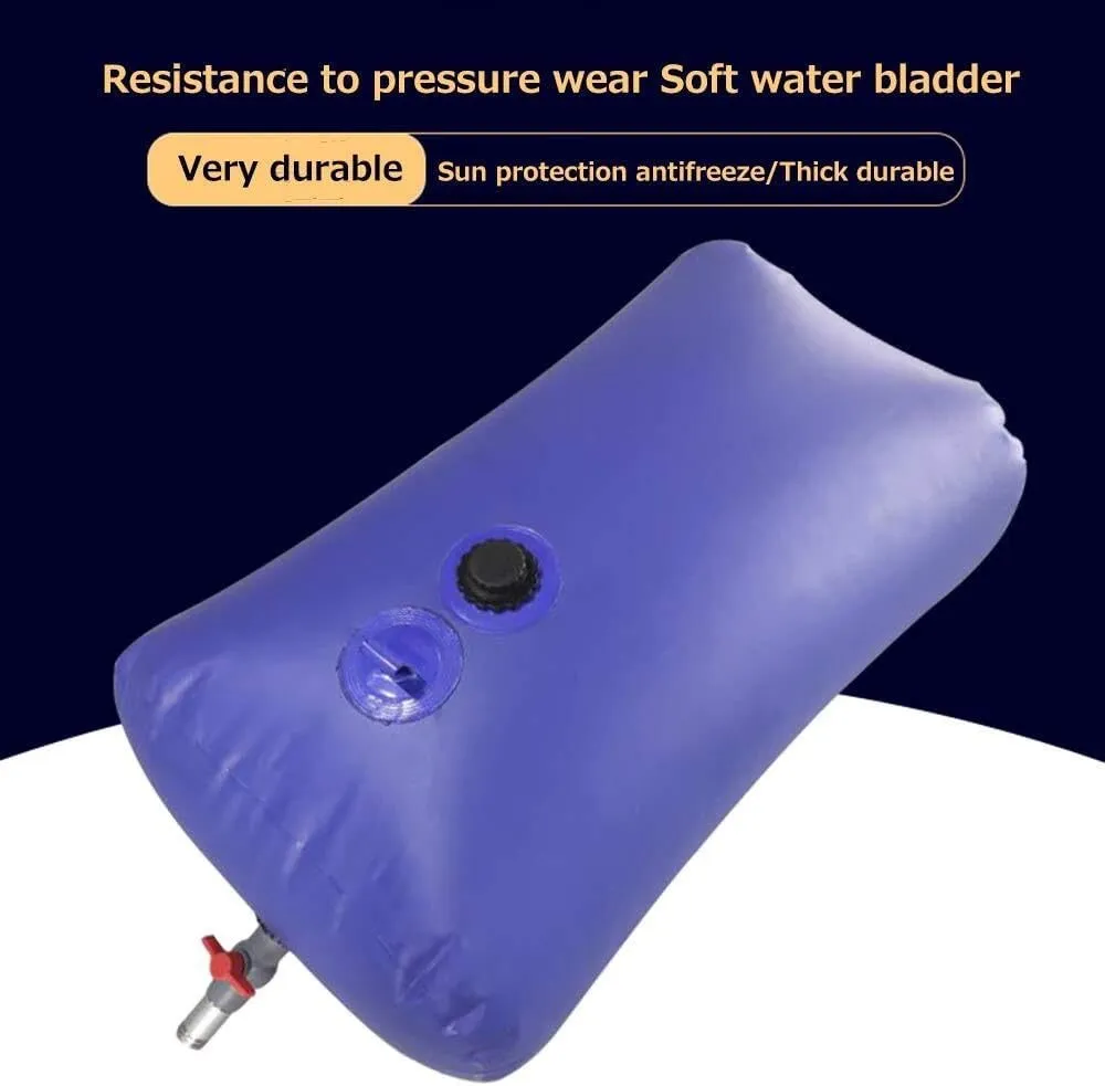 Foldable PVC Rain Barrel Water Storage Bag with Faucet, Large Capacity Gardening & Emergency Water Tank (110L-1000L)(500L(132gal))