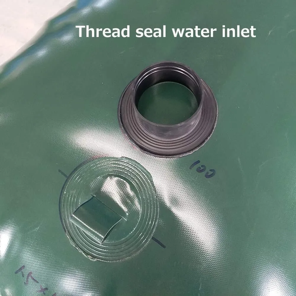 Foldable PVC Water Storage Bag with Faucet, Large Capacity Rain Barrel for Gardening, Emergency Water Tank (350L-2100L)(1300L(343gal))