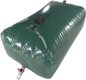 Foldable PVC Water Storage Bag with Faucet, Large Capacity Rain Barrel for Gardening, Emergency Water Tank (350L-2100L)(1300L(343gal))