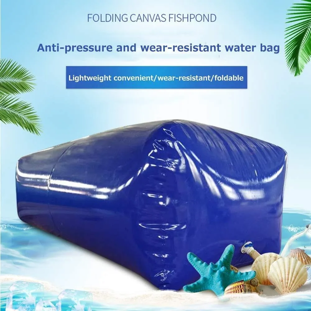 Foldable Rain Barrel Water Tank, Large Capacity PVC Water Storage Bag with Faucet, Portable Outdoor Water Tank for Gardening, Irrigation, and Emergency Use (350L/92gal)(350L(92gal))