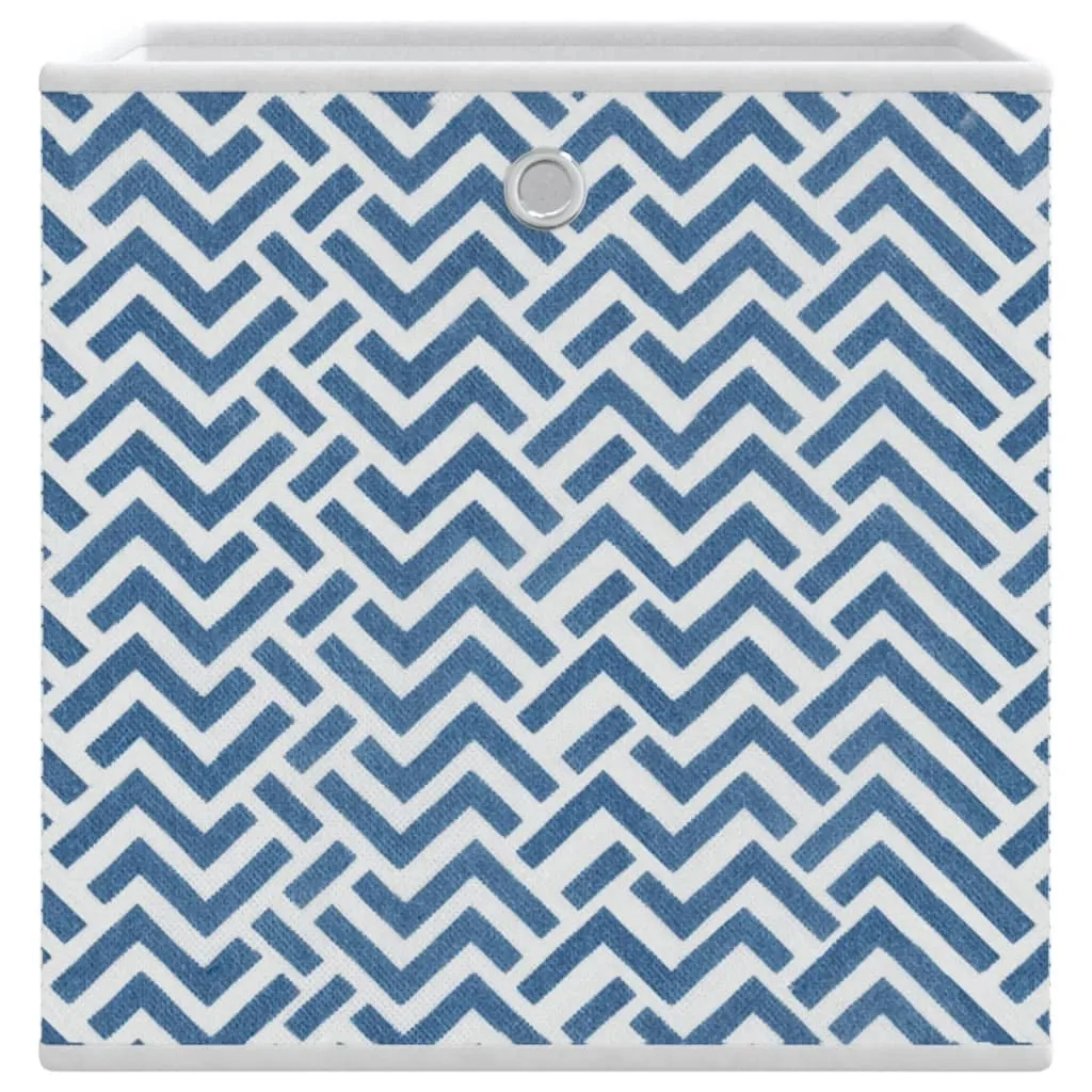 Foldable Storage Boxes 10 pcs Blue 32x32x32 cm Non-woven Fabric