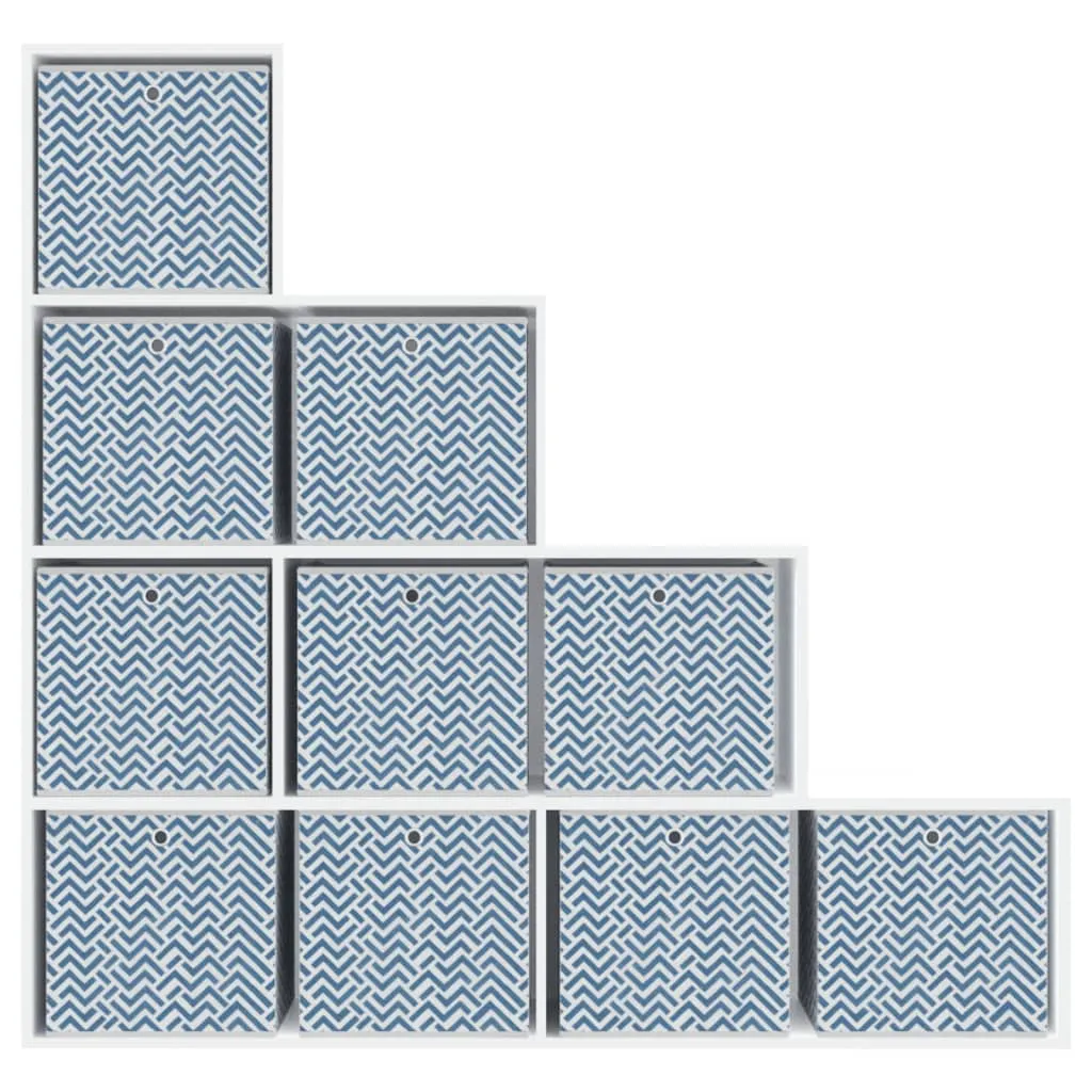 Foldable Storage Boxes 10 pcs Blue 32x32x32 cm Non-woven Fabric