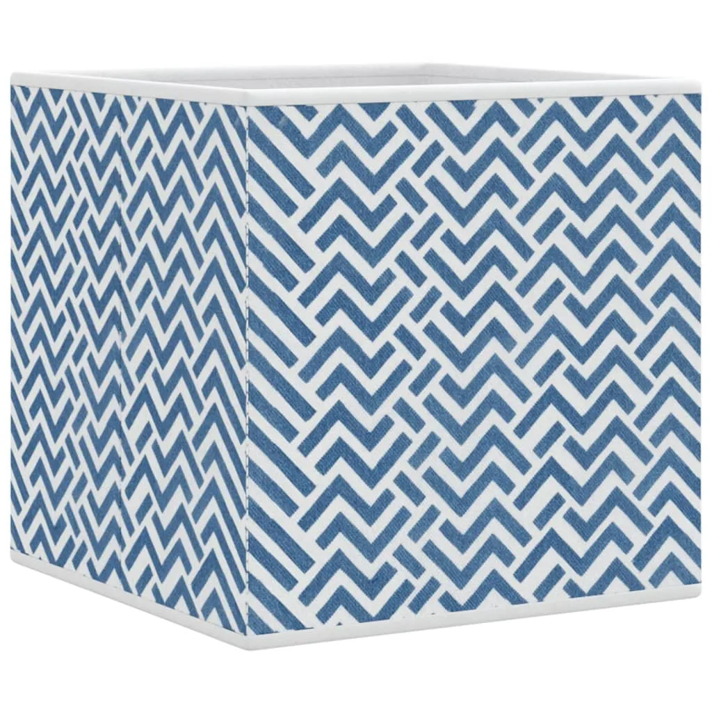 Foldable Storage Boxes 10 pcs Blue 32x32x32 cm Non-woven Fabric