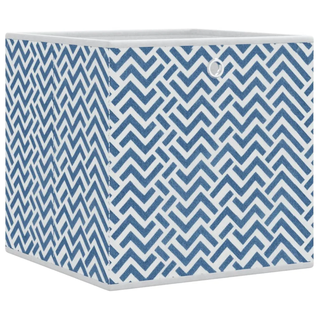 Foldable Storage Boxes 10 pcs Blue 32x32x32 cm Non-woven Fabric